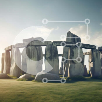 Intra Συλλεκτικό Ξύλινο Παζλ Plywood  4mm - Μυστηριώδες Stonehenge σε ανοιχτό πεδίο Σε Ξύλινο Κουτί - Διαστάσεις Puzzle: 10x10 cm – 25 κομμάτια - Image 1