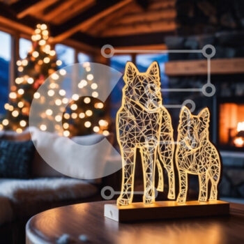 Intra Συλλεκτικό Ξύλινο Παζλ Plywood  4mm - Άνετο Σαλόνι με Ξύλινα Γλυπτά και Τζάκι Σε Ξύλινο Κουτί - Διαστάσεις Puzzle: 10x10 cm – 25 κομμάτια - Image 1