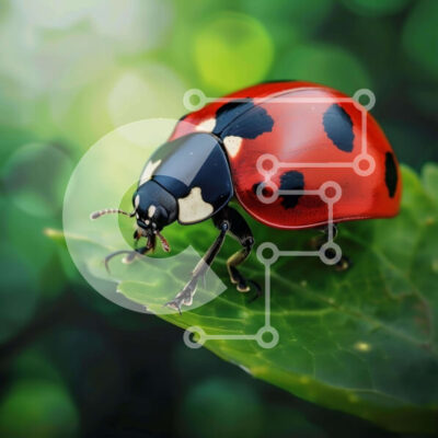 Intra Συλλεκτικό Ξύλινο Παζλ Plywood  4mm - Πασχαλίτσα σε φύλλο με θολό φόντο Σε Ξύλινο Κουτί - Διαστάσεις: 10x10 cm – 25 κομμάτια - Image 1