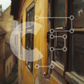 Intra Συλλεκτικό Ξύλινο Παζλ Plywood  4mm - Στενό δρομάκι σε μια παλιά πόλη με πολλά κτίρια και παράθυρα Σε Ξύλινο Κουτί - Διαστάσεις Puzzle: 10x10 cm – 25 κομμάτια - Image 1