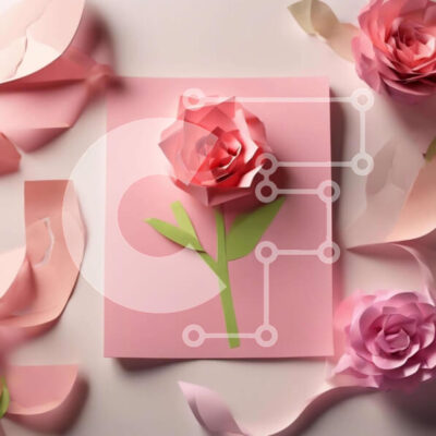 Intra Συλλεκτικό Ξύλινο Παζλ Plywood 4mm - Χειροποίητο χάρτινο τριαντάφυλλο για ευχετήριες κάρτες και χειροτεχνίες Σε Ξύλινο Κουτί - Διαστάσεις Puzzle: 10x10 cm – 25 κομμάτια - Image 1