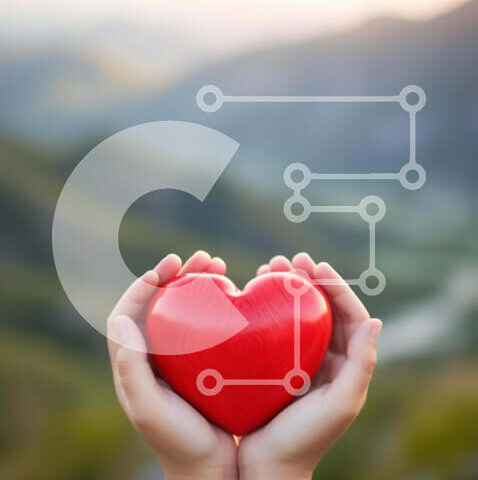 Intra Συλλεκτικό Ξύλινο Παζλ Plywood  4mm - Έννοια υποστήριξης και φιλανθρωπίας με την καρδιά στο χέρι Σε Ξύλινο Κουτί - Διαστάσεις Puzzle: 10x10 cm – 25 κομμάτια - Image 1