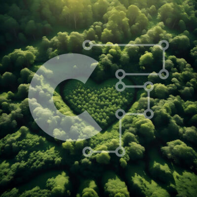 Intra Συλλεκτικό Ξύλινο Παζλ Plywood  4mm - Αεροφωτογραφία του δάσους σε σχήμα καρδιάς Σε Ξύλινο Κουτί - Διαστάσεις: 10x10 cm – 25 κομμάτια - Image 1