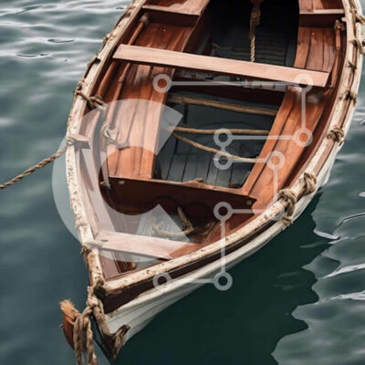 Intra Συλλεκτικό Ξύλινο Παζλ Plywood 4mm - Ξύλινη βάρκα που επιπλέει στο νερό Σε Ξύλινο Κουτί - Διαστάσεις: 10x10 cm – 25 κομμάτια - Image 1