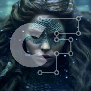 Intra Συλλεκτικό Ξύλινο Παζλ Plywood  4mm - Εκπληκτική ασπρόμαυρη φωτογραφία μιας γυναίκας με κοστούμι γοργόνας Σε Ξύλινο Κουτί - Διαστάσεις Puzzle: 10x10 cm – 25 κομμάτια