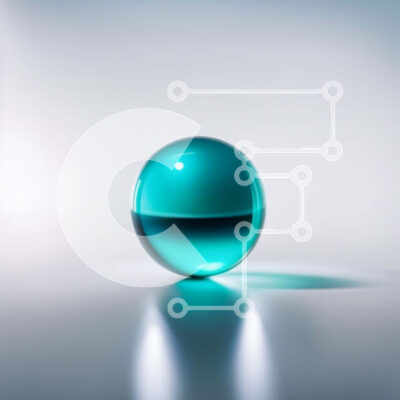 Intra Συλλεκτικό Ξύλινο Παζλ Plywood  4mm - Εκπληκτική εικόνα ενός μπλε γυάλινου μαρμάρου σε μια καθαρή λευκή επιφάνεια Σε Ξύλινο Κουτί - Διαστάσεις: 10x10 cm – 25 κομμάτια - Image 1