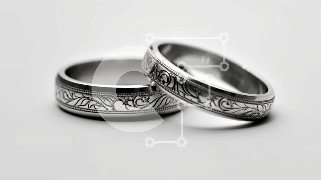 Intra Συλλεκτικό Ξύλινο Παζλ Plywood  4mm - Κομψές βέρες με περίπλοκα φλοράλ σχέδια Σε Ξύλινο Κουτί - Διαστάσεις Puzzle: 10x10 cm – 25 κομμάτια