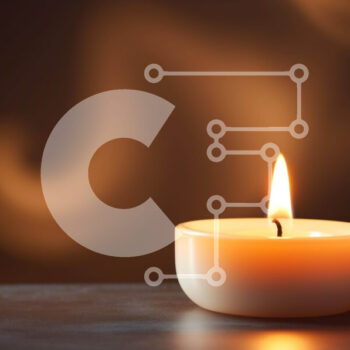 Intra Συλλεκτικό Ξύλινο Παζλ Plywood  4mm - Μονό αναμμένο κερί σε πορτοκαλί φόντο Σε Ξύλινο Κουτί - Διαστάσεις Puzzle: 10x10 cm – 25 κομμάτια - Image 1