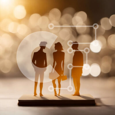 Intra Συλλεκτικό Ξύλινο Παζλ Plywood  4mm - Επαγγελματίες επιχειρήσεων που στέκονται μπροστά από φωτεινή πηγή φωτός Σε Ξύλινο Κουτί - Διαστάσεις Puzzle: 10x10 cm – 25 κομμάτια - Image 1