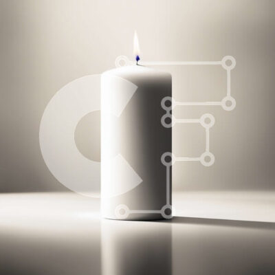 Intra Συλλεκτικό Ξύλινο Παζλ Plywood 4mm - Όμορφη εικόνα ενός λευκού κεριού σε ένα τραπέζι Σε Ξύλινο Κουτί - Διαστάσεις Puzzle: 10x10 cm – 25 κομμάτια - Image 1