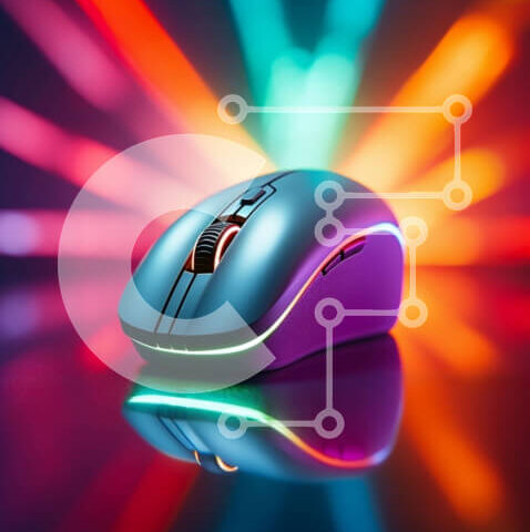 Intra Συλλεκτικό Ξύλινο Παζλ Plywood 4mm - Κομψό και μοντέρνο ποντίκι υπολογιστή με πολύχρωμα φώτα Σε Ξύλινο Κουτί - Διαστάσεις Puzzle: 10x10 cm – 25 κομμάτια - Image 1