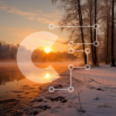 Intra Συλλεκτικό Ξύλινο Παζλ Plywood 4mm - Χιονισμένο τοπίο με δέντρα και νερό Σε Ξύλινο Κουτί - Διαστάσεις: 10x10 cm – 25 κομμάτια - Image 1