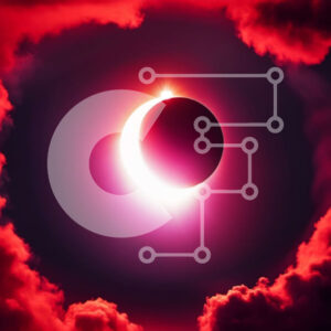 Intra Συλλεκτικό Ξύλινο Παζλ Plywood  4mm - Εκπληκτική εικόνα μιας μερικής έκλειψης ηλίου κατά τη διάρκεια του ηλιοβασιλέματος Σε Ξύλινο Κουτί - Διαστάσεις: 10x10 cm – 25 κομμάτια