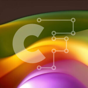 Intra Συλλεκτικό Ξύλινο Παζλ Plywood  4mm - Ζωντανό και δυναμικό αφηρημένο φόντο με κίτρινα, πράσινα και μοβ κύματα Σε Ξύλινο Κουτί - Διαστάσεις Puzzle: 10x10 cm – 25 κομμάτια