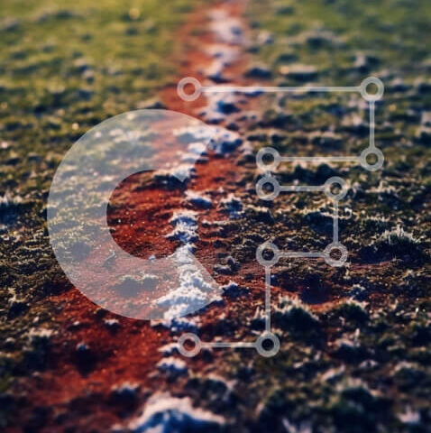 Intra Συλλεκτικό Ξύλινο Παζλ Plywood 4mm - Παγωμένο γήπεδο ποδοσφαίρου με καθαρό μπλε ουρανό Σε Ξύλινο Κουτί - Διαστάσεις Puzzle: 10x10 cm – 25 κομμάτια - Image 1