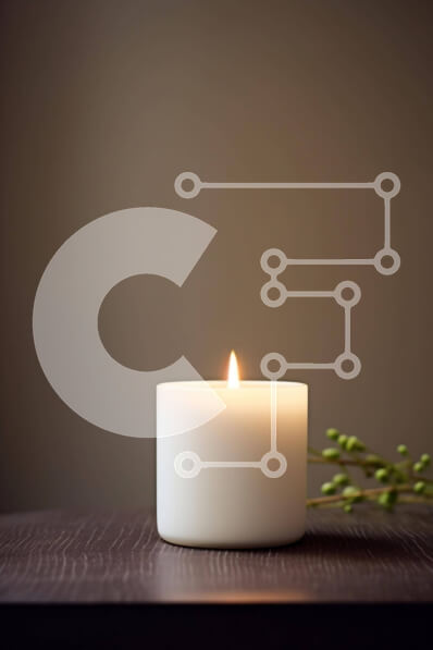 Intra Συλλεκτικό Ξύλινο Παζλ Plywood  4mm - Λευκό κερί σε ξύλινο τραπέζι με πράσινο φυτό Σε Ξύλινο Κουτί - Διαστάσεις Puzzle: 10x10 cm – 25 κομμάτια