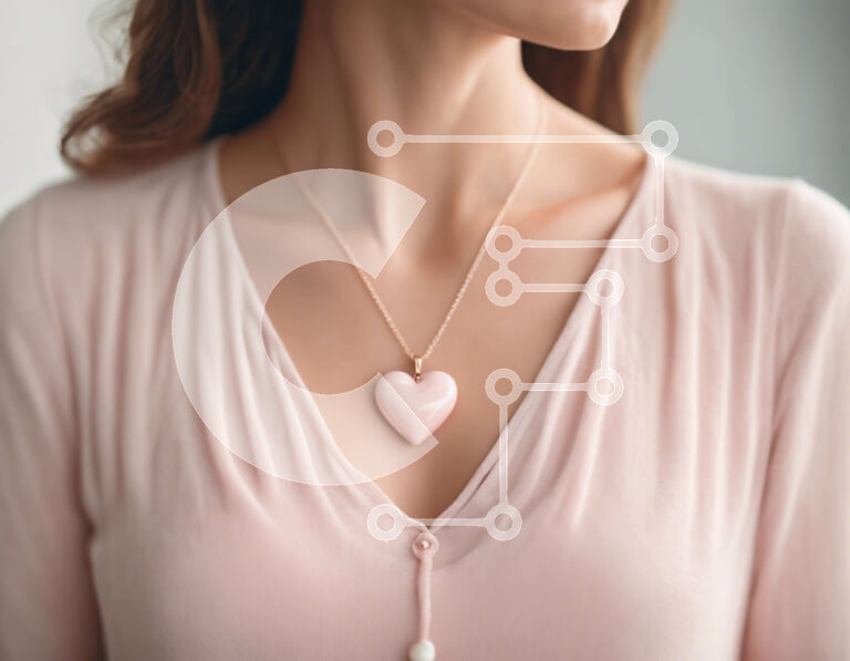 Intra Συλλεκτικό Ξύλινο Παζλ Plywood  4mm - Κομψή γυναίκα με ροζ φόρεμα με κρεμαστό κολιέ Σε Ξύλινο Κουτί - Διαστάσεις Puzzle: 10x10 cm – 25 κομμάτια