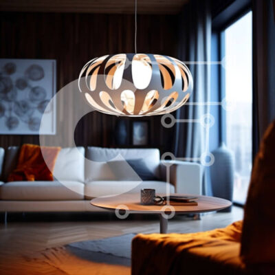 Intra Συλλεκτικό Ξύλινο Παζλ Plywood  4mm - Χαλαρώστε σε ένα μοντέρνο σαλόνι με εκπληκτική θέα στον ορίζοντα της πόλης Σε Ξύλινο Κουτί - Διαστάσεις Puzzle: 10x10 cm – 25 κομμάτια - Image 1