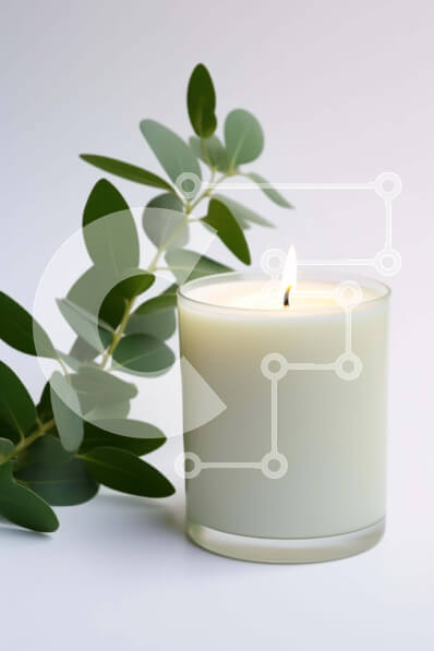 Intra Συλλεκτικό Ξύλινο Παζλ Plywood  4mm - Κερί και φύλλο ευκαλύπτου Σε Ξύλινο Κουτί - Διαστάσεις Puzzle: 10x10 cm – 25 κομμάτια