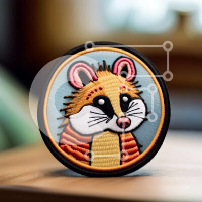 Intra Συλλεκτικό Ξύλινο Παζλ Plywood  4mm - Χαριτωμένη εικόνα ενός ποντικιού με ένα κομψό κασκόλ Σε Ξύλινο Κουτί - Διαστάσεις: 10x10 cm – 25 κομμάτια - Image 1