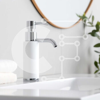 Intra Συλλεκτικό Ξύλινο Παζλ Plywood  4mm - Μοντέρνος νεροχύτης μπάνιου με λευκή πορσελάνινη λεκάνη και βρύση χρωμίου Σε Ξύλινο Κουτί - Διαστάσεις Puzzle: 10x10 cm – 25 κομμάτια - Image 1