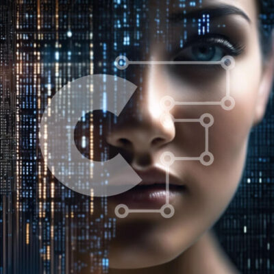 Intra Συλλεκτικό Ξύλινο Παζλ Plywood  4mm - Binary Code Woman Face - Ψηφιακή τεχνολογία και AI Σε Ξύλινο Κουτί - Διαστάσεις Puzzle: 10x10 cm – 25 κομμάτια - Image 1