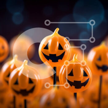 Intra Συλλεκτικό Ξύλινο Παζλ Plywood  4mm - Αποκριάτικες κολοκύθες σε ραβδιά - Διακοσμήσεις φαναριών Σε Ξύλινο Κουτί - Διαστάσεις Puzzle: 10x10 cm – 25 κομμάτια - Image 1