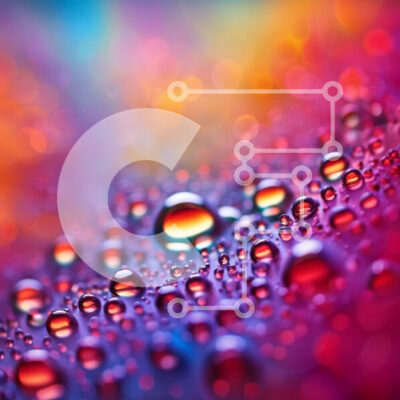 Intra Συλλεκτικό Ξύλινο Παζλ Plywood  4mm - Όμορφη κινηματογράφηση σε πρώτο πλάνο μιας σταγόνας νερού σε ένα ζωντανό φόντο Σε Ξύλινο Κουτί - Διαστάσεις: 10x10 cm – 25 κομμάτια - Image 1