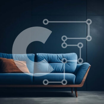 Intra Συλλεκτικό Ξύλινο Παζλ Plywood  4mm - Μπλε καναπές σε σκοτεινό δωμάτιο με ξύλινο πάτωμα Σε Ξύλινο Κουτί - Διαστάσεις Puzzle: 10x10 cm – 25 κομμάτια - Image 1