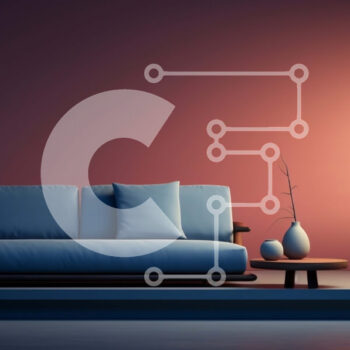 Intra Συλλεκτικό Ξύλινο Παζλ Plywood  4mm - Μπλε καναπές σε ξύλινο πάτωμα με ροζ τοίχο Σε Ξύλινο Κουτί - Διαστάσεις Puzzle: 10x10 cm – 25 κομμάτια - Image 1