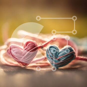 Intra Συλλεκτικό Ξύλινο Παζλ Plywood  4mm - Μπάλες νήματος σε σχήμα καρδιάς - Αγάπη και Φιλία Σε Ξύλινο Κουτί - Διαστάσεις Puzzle: 10x10 cm – 25 κομμάτια - Image 1