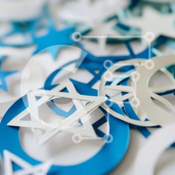 Intra Συλλεκτικό Ξύλινο Παζλ Plywood  4mm - Σχήματα από μπλε και λευκό χαρτί για το Πάσχα Σε Ξύλινο Κουτί - Διαστάσεις Puzzle: 10x10 cm – 25 κομμάτια - Image 1