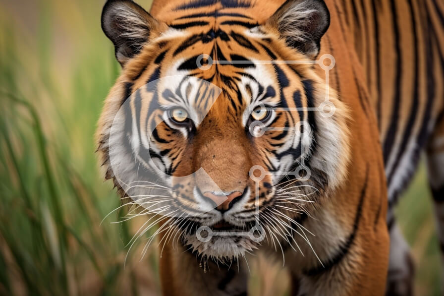 Intra Συλλεκτικό Ξύλινο Παζλ Plywood  4mm - Εκπληκτική εικόνα μιας τίγρης στο φυσικό της περιβάλλον Σε Ξύλινο Κουτί - Διαστάσεις: 10x10 cm – 25 κομμάτια