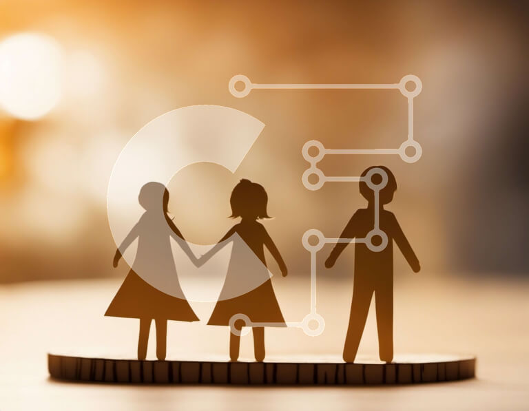 Intra Συλλεκτικό Ξύλινο Παζλ Plywood  4mm - Ομάδα ανθρώπων που κρατούν τα χέρια σε έναν κύκλο Σε Ξύλινο Κουτί - Διαστάσεις Puzzle: 10x10 cm – 25 κομμάτια