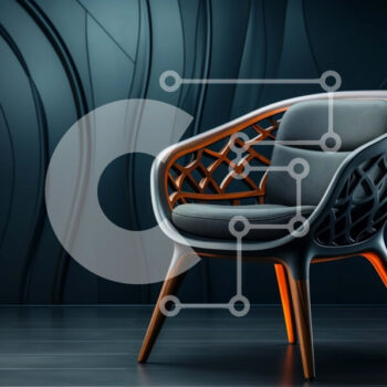 Intra Συλλεκτικό Ξύλινο Παζλ Plywood  4mm - Μοντέρνα μαύρη καρέκλα με υφαντό μοτίβο κάθισμα και πλάτη Σε Ξύλινο Κουτί - Διαστάσεις Puzzle: 10x10 cm – 25 κομμάτια - Image 1