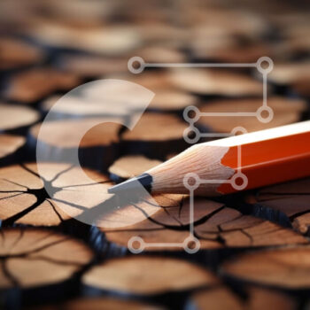 Intra Συλλεκτικό Ξύλινο Παζλ Plywood  4mm - Έννοια δημιουργικής εκπαίδευσης: Γράψιμο με μολύβι σε ραγισμένο ξύλο Σε Ξύλινο Κουτί - Διαστάσεις Puzzle: 10x10 cm – 25 κομμάτια - Image 1