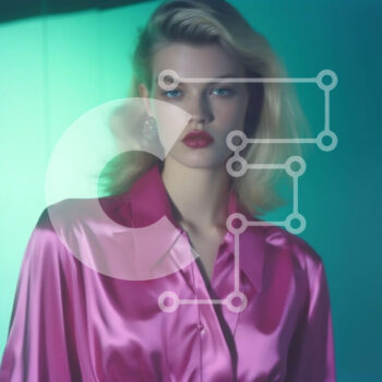 Intra Συλλεκτικό Ξύλινο Παζλ Plywood  4mm - Όμορφη γυναίκα με ροζ σατέν μπλούζα Σε Ξύλινο Κουτί - Διαστάσεις Puzzle: 10x10 cm – 25 κομμάτια - Image 1