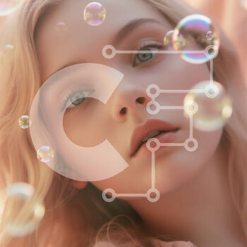 Intra Συλλεκτικό Ξύλινο Παζλ Plywood  4mm - Όμορφη νεαρή γυναίκα ξαπλωμένη στο κρεβάτι με φυσαλίδες και ροζ φόρεμα Σε Ξύλινο Κουτί - Διαστάσεις Puzzle: 10x10 cm – 25 κομμάτια - Image 1