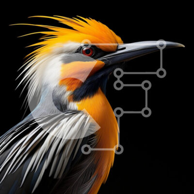 Intra Συλλεκτικό Ξύλινο Παζλ Plywood  4mm - Όμορφη εικόνα ενός πολύχρωμου πουλιού με περίπλοκο φτέρωμα Σε Ξύλινο Κουτί - Διαστάσεις: 10x10 cm – 25 κομμάτια - Image 1