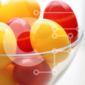 Intra Συλλεκτικό Ξύλινο Παζλ Plywood  4mm - Πολύχρωμα Πασχαλινά αυγά σε γυάλινο μπολ Σε Ξύλινο Κουτί - Διαστάσεις: 10x10 cm – 25 κομμάτια