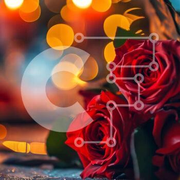 Intra Συλλεκτικό Ξύλινο Παζλ Plywood  4mm - Ρομαντικό σκηνικό με κόκκινα τριαντάφυλλα και κεριά Σε Ξύλινο Κουτί - Διαστάσεις Puzzle: 10x10 cm – 25 κομμάτια - Image 1