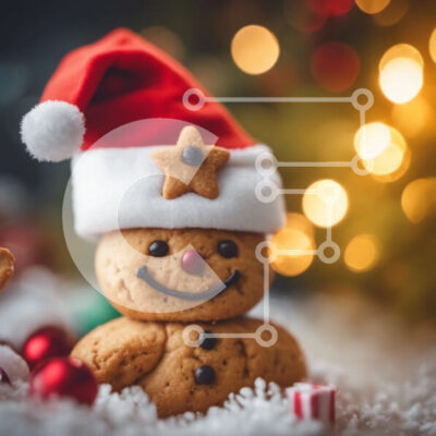 Intra Συλλεκτικό Ξύλινο Παζλ Plywood  4mm - Gingerbread Man Στολίδι με Χριστουγεννιάτικα στολίδια Σε Ξύλινο Κουτί - Διαστάσεις: 10x10 cm – 25 κομμάτια - Image 1
