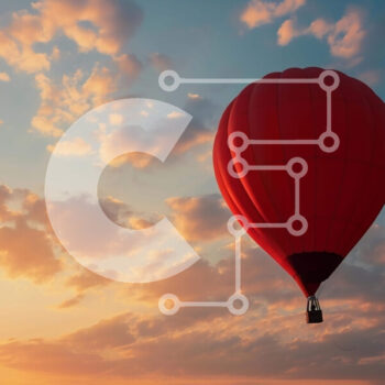 Intra Συλλεκτικό Ξύλινο Παζλ Plywood  4mm - Κόκκινο μπαλόνι ζεστού αέρα που επιπλέει στον ουρανό του ηλιοβασιλέματος Σε Ξύλινο Κουτί - Διαστάσεις Puzzle: 10x10 cm – 25 κομμάτια - Image 1