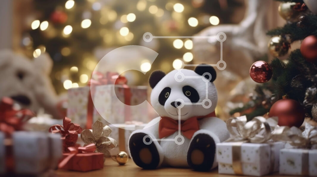 Intra Συλλεκτικό Ξύλινο Παζλ Plywood  4mm - Ζώο με λούτρινο αρκούδα με δώρα και διακοσμητικά Σε Ξύλινο Κουτί - Διαστάσεις: 10x10 cm – 25 κομμάτια