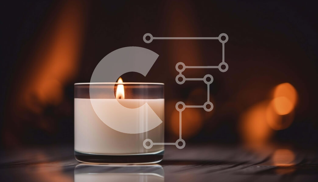 Intra Συλλεκτικό Ξύλινο Παζλ Plywood  4mm - Λαμπερό κερί μπροστά από ένα ανοιχτό τζάκι Σε Ξύλινο Κουτί - Διαστάσεις Puzzle: 10x10 cm – 25 κομμάτια