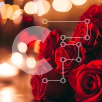 Intra Συλλεκτικό Ξύλινο Παζλ Plywood  4mm - Ρομαντική γιορτή με κόκκινα τριαντάφυλλα και ποτήρια κρασιού Σε Ξύλινο Κουτί - Διαστάσεις Puzzle: 10x10 cm – 25 κομμάτια - Image 1