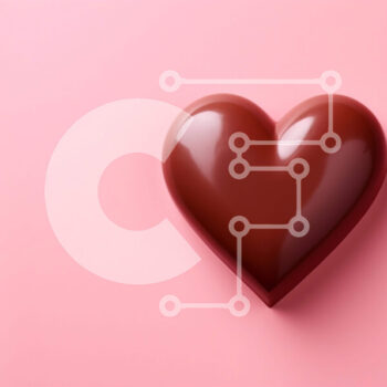 Intra Συλλεκτικό Ξύλινο Παζλ Plywood  4mm - Μπάρα σοκολάτας σε σχήμα καρδιάς σε ροζ φόντο Σε Ξύλινο Κουτί - Διαστάσεις Puzzle: 10x10 cm – 25 κομμάτια - Image 1