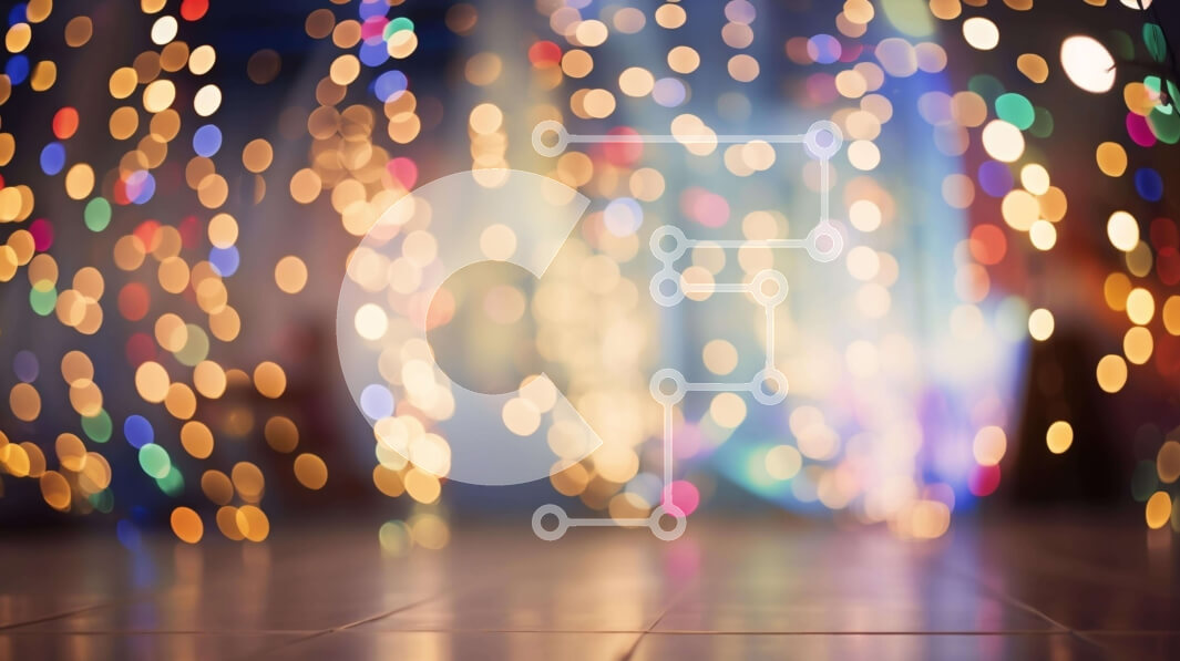 Intra Συλλεκτικό Ξύλινο Παζλ Plywood  4mm - Έντονα φωτισμένα φώτα σε ένα θολό δωμάτιο Σε Ξύλινο Κουτί - Διαστάσεις Puzzle: 10x10 cm – 25 κομμάτια