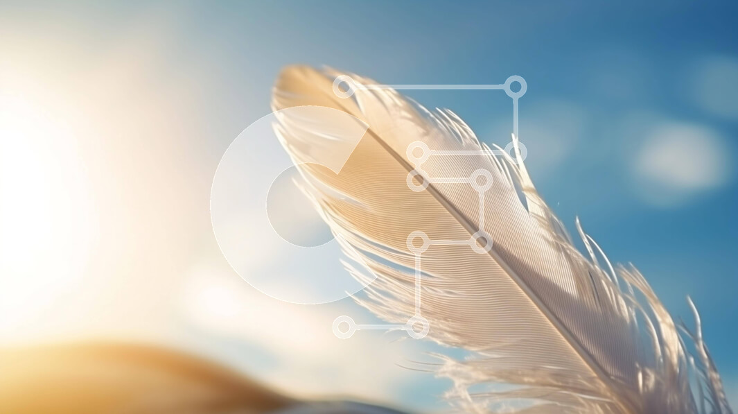 Intra Συλλεκτικό Ξύλινο Παζλ Plywood  4mm - Συμβολικό λευκό φτερό με αντανάκλαση του ήλιου Σε Ξύλινο Κουτί - Διαστάσεις: 10x10 cm – 25 κομμάτια