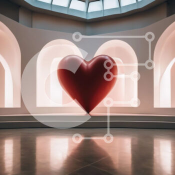 Intra Συλλεκτικό Ξύλινο Παζλ Plywood  4mm - Γλυπτό σε σχήμα καρδιάς σε ένα άδειο δωμάτιο Σε Ξύλινο Κουτί - Διαστάσεις Puzzle: 10x10 cm – 25 κομμάτια - Image 1